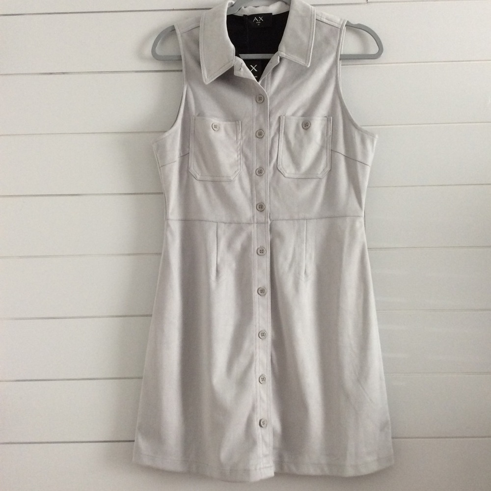 AX suede-like grey dress NWT